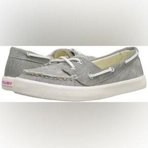 WOMENS ROCK & CANDY GRAY SHERINE BOAT SHOES SIZE 6 NICE